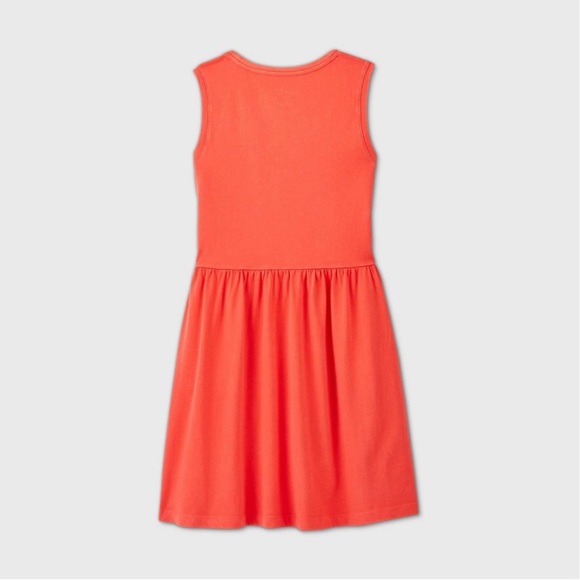 Womens Sleeveless Dress Babydoll Mini Tank Coral - Picture 3 of 5